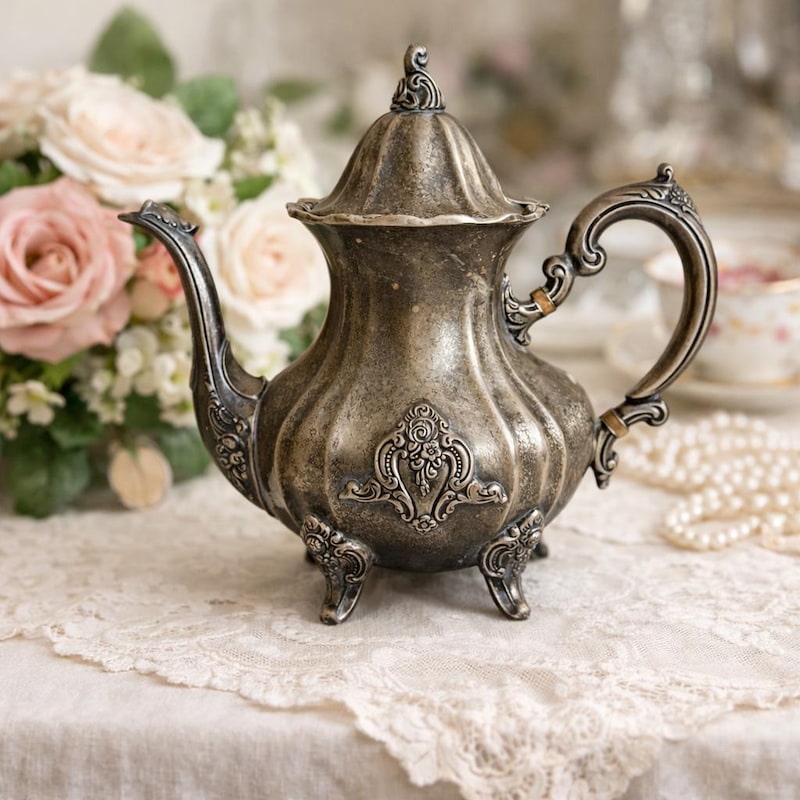 Antique Ornate Teapot - Etsy