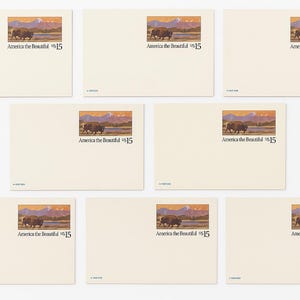 Lote de 6 tarjetas postales antiguas de USPS – 1988 «América la Hermosa» – Scott UX120