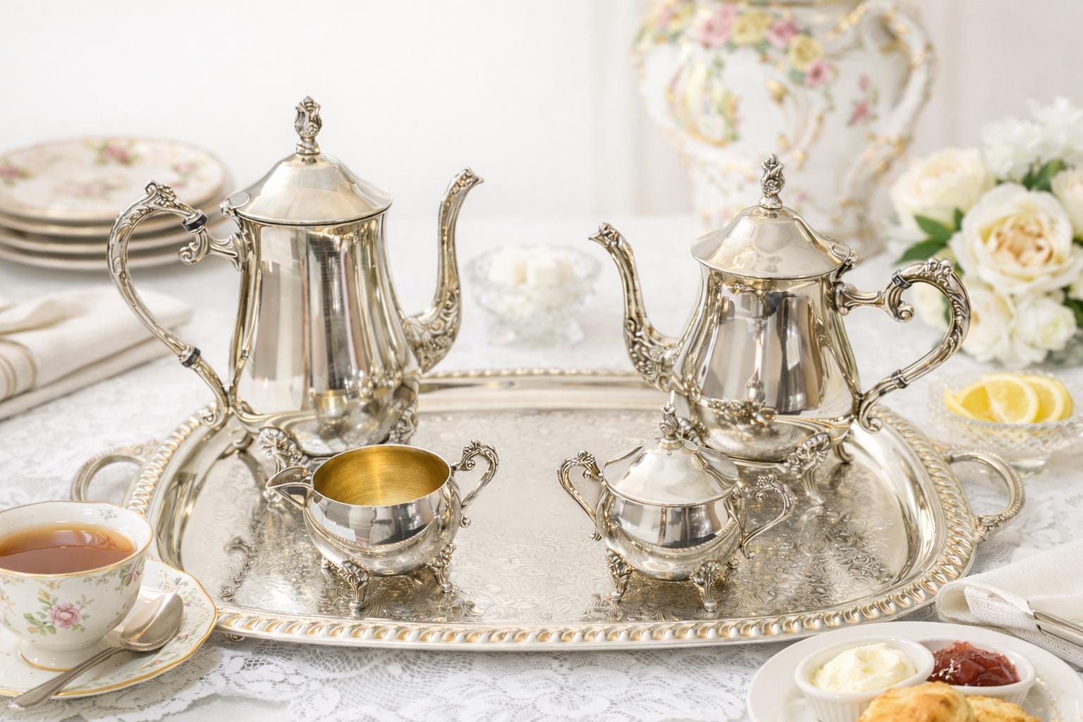 Silver plated tea and coffee set - Etsy 日本