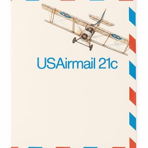 Lotto di 8 cartoline postali aeree americane d'epoca inutilizzate: 21 e 28 centesimi, Primo volo transpacifico (anni '70-'80)