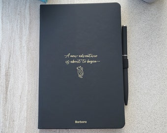 Retirement Gifts For Women - Personalised A5 Retirement Adventure Notebook with Pen Set and Custom Message Inside
