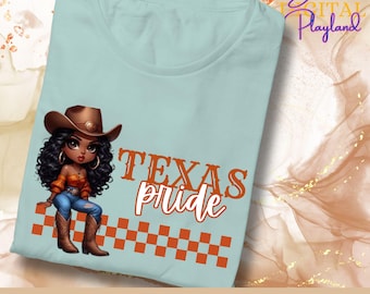 Texas Pride PNG, Texas Cowgirl PNG, Texas Sublimation Design, College Football Shirt, Print on Demand tshirt design, College tshirt png