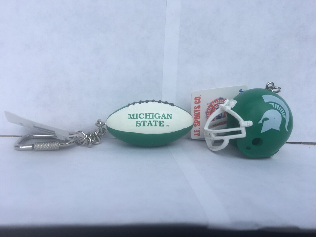 J.F. Sports - Michigan State Spartans and Football Helmet Key Chains - Etsy