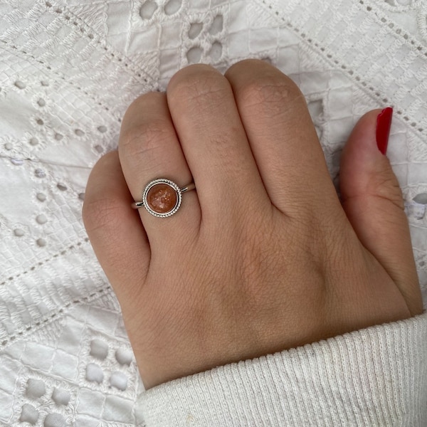 Bague ajustable / Bague Quartz Fraise / Idée cadeau de Noël / Bijoux femmes / Bague en pierre  / Accessoire / Cadeau pour les femmes