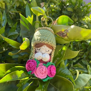 Handmade Crochet Virgin Mary Our Lady of Guadalupe ~Virgencita~ Virgen de Guadalupe Amigurumi  Key Chain