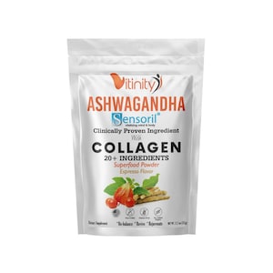VITINITY Super Food Collagen Powder with CLINICALLY Proven Ingredient for Adults. (ASHWAGANDHA)
