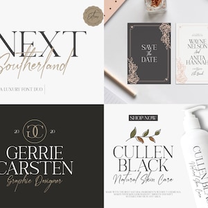 15 in 1 Luxury & Classy Modern Font Bundle - Font Bundle, Elegant Font ...