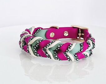 Braided biothane paracord collar | MothersDay gift| durable handmade investment for your small to Large dogs| waterproof - Athena