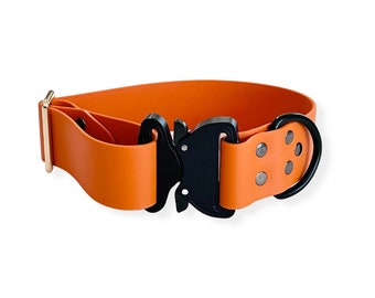 Original Cobra Tactical Quick release buckle handcrafted biothane Adjustable Dog collar safety lock side release suitable for large breeds