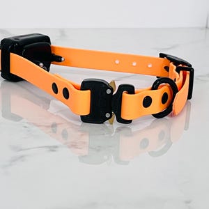 Cobra buckle e collar strap Adjustable Dog E-Collar with Stainless Steel, 3/4“ Biothane Vegan Leather Dog Collar, e collar biothane Genuine