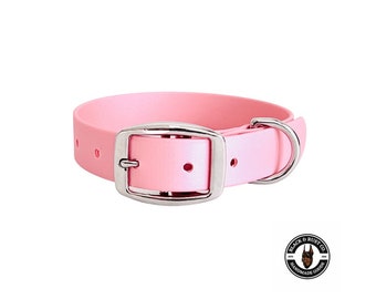Waterproof BioThane dog collar - SPECIALTY color Rose Gold Personalized dog collar
