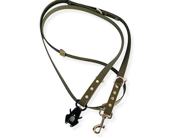 8 foot BioThane® dog leash hands free leashes for big dog jogging Convertible,  Multifunctional Hand-free Frog snap customize Biothane lead