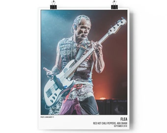 Guitarist Flea of Red Hot Chili Peppers on Stage in Abu Dhabi - Print 2 of 5 in Series - Live Music Print