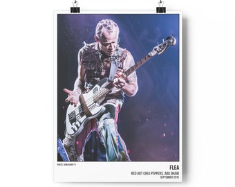 Guitarist Flea of Red Hot Chili Peppers on Stage in Abu Dhabi - Print 5 of 5 in Series - Live Music Print