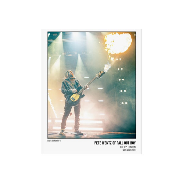 Fall Out Boy Pete Wentz in The O2, Londen - Print 1 van 1 in serie - Live muziekprint