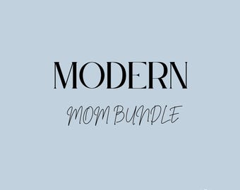 Modern Mom Planner Bundle | Daily Routine + Meal Planner + Self Care Printable