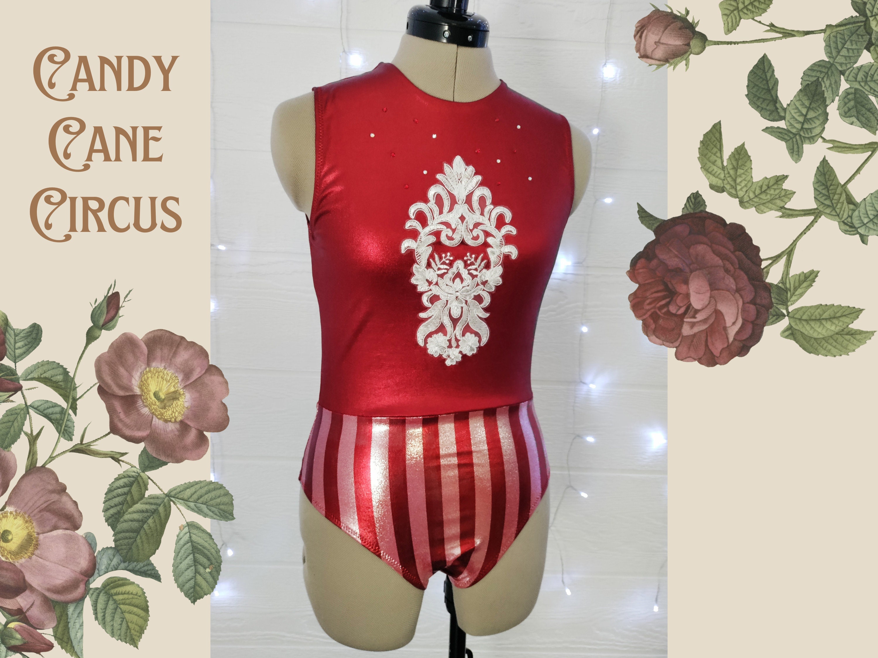 IEFiEL Girls Christmas Cosplay Costume Sequins Stripes Xmas Dress Leotard Sizes 4 16
