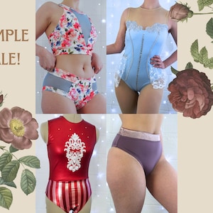 VENTA DE MUESTRAS - Top de malla, pantalones de malla, leotardo y disfraz para danza aérea, circo, pole dance y acrobacia para mujer