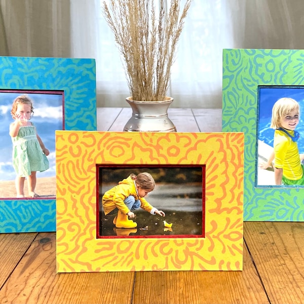 Picture Frame, Photo Frame, 4 x 6 Picture Frame,  3.5 x 5, Unique Picture Frame, Handmade Picture Frame, Contemporary Picture Frame,