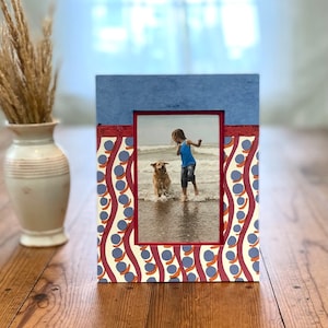 Handmade Picture Frame, Contemporary picture frame, unique picture frame,elegant,fun,4 x 6,colorful,