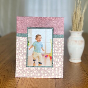 Colorful Picture Frame, 4 x 6 Frame, Handmade picture frame, contemporary