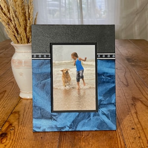Tie Dye Picture Frame, colorful, handmade, 4 x 6, 3 1/2 x 5