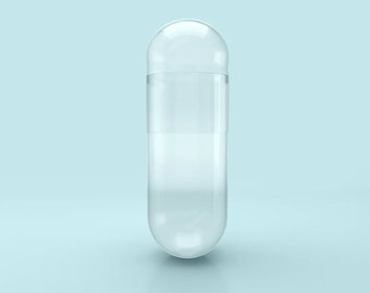 Clear empty gelatin capsules Size 0 by Capsuline