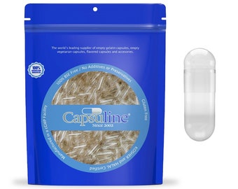 Clear Size 000 Empty Gelatin Capsules by Capsuline