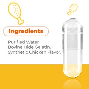 Capsuline PetCaps Chicken Flavored Gelatin Empty Capsules Size 3 image 3