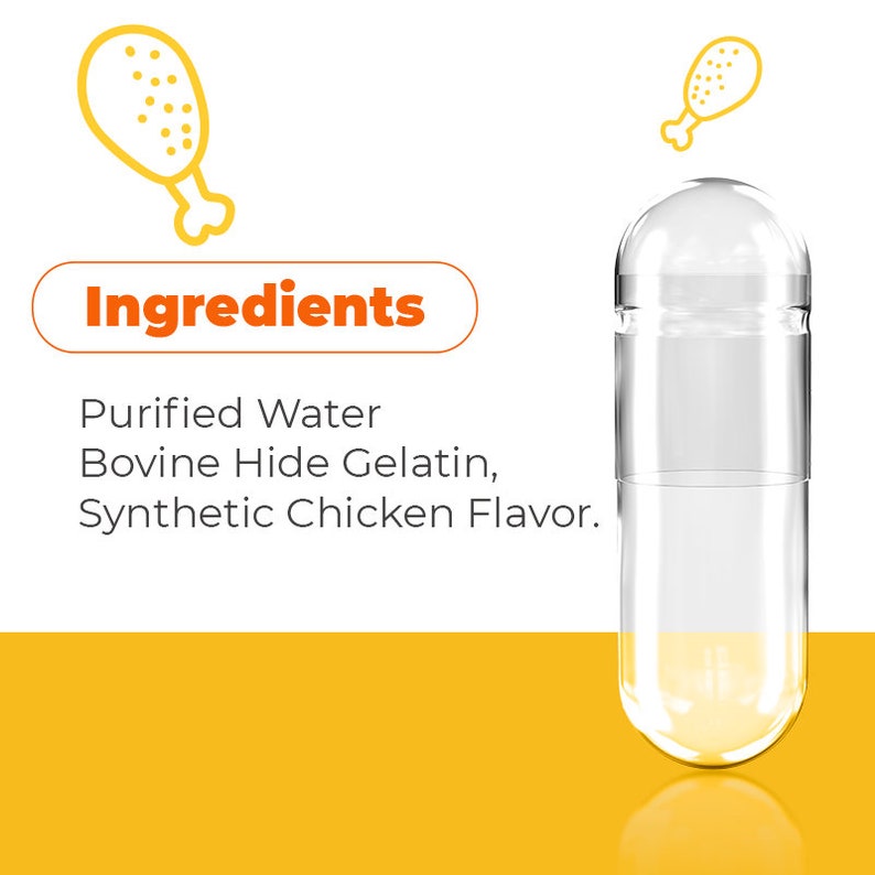 Capsuline PetCaps Chicken Flavored Gelatin Empty Capsules Size 3 image 3