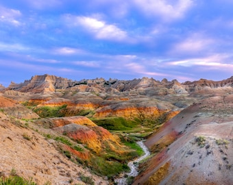 Badlands Serenity: A Colorful Landscape of Nature's Palette South Dakota