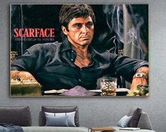 Tony Montana Scarface Canvas Pop Art Pictures Murals Hollywood 