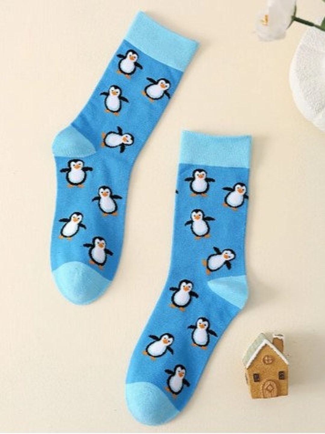 Penguin Print Socks Christmas Gift Animal Socks for Whole - Etsy Australia
