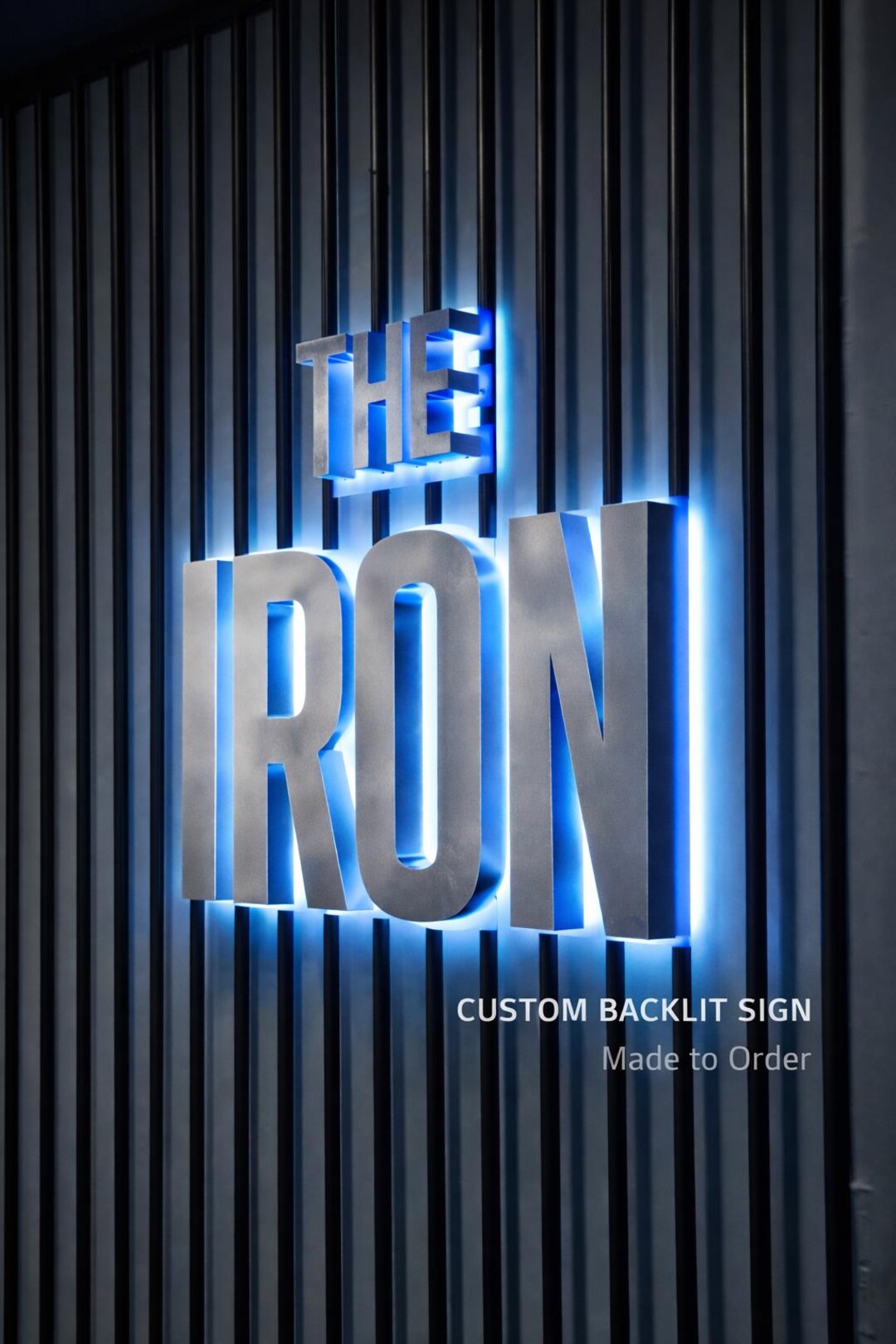 Custom Backlit Metal Logo Sign, 3D LED Business Sign - Etsy