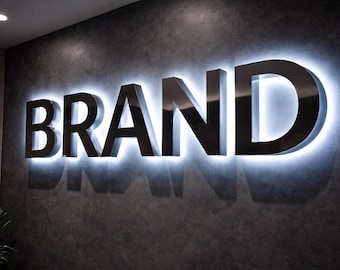 Custom Backlit Business Sign | 3D LED Office Door Logo