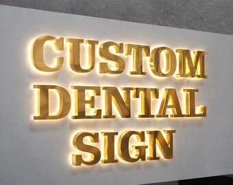 Custom 3D LED Metal Sign, Backlit Business Logo