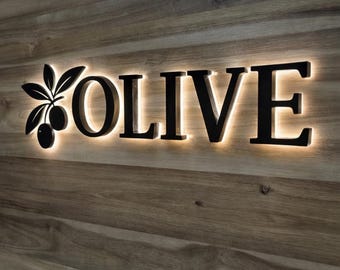 Custom 3D LED Business Sign | Backlit Metal Logo