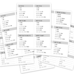 Irregular Spanish Verbs Conjugation chart and worksheets for Middle School