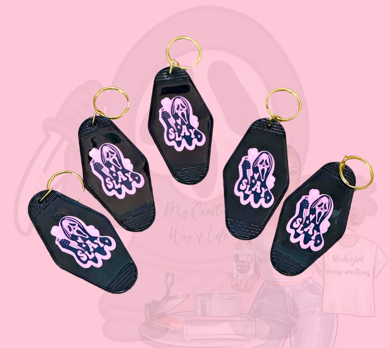 Ghostface Slay Scream Keychain Horror Movie Key Charm Vintage Trendy