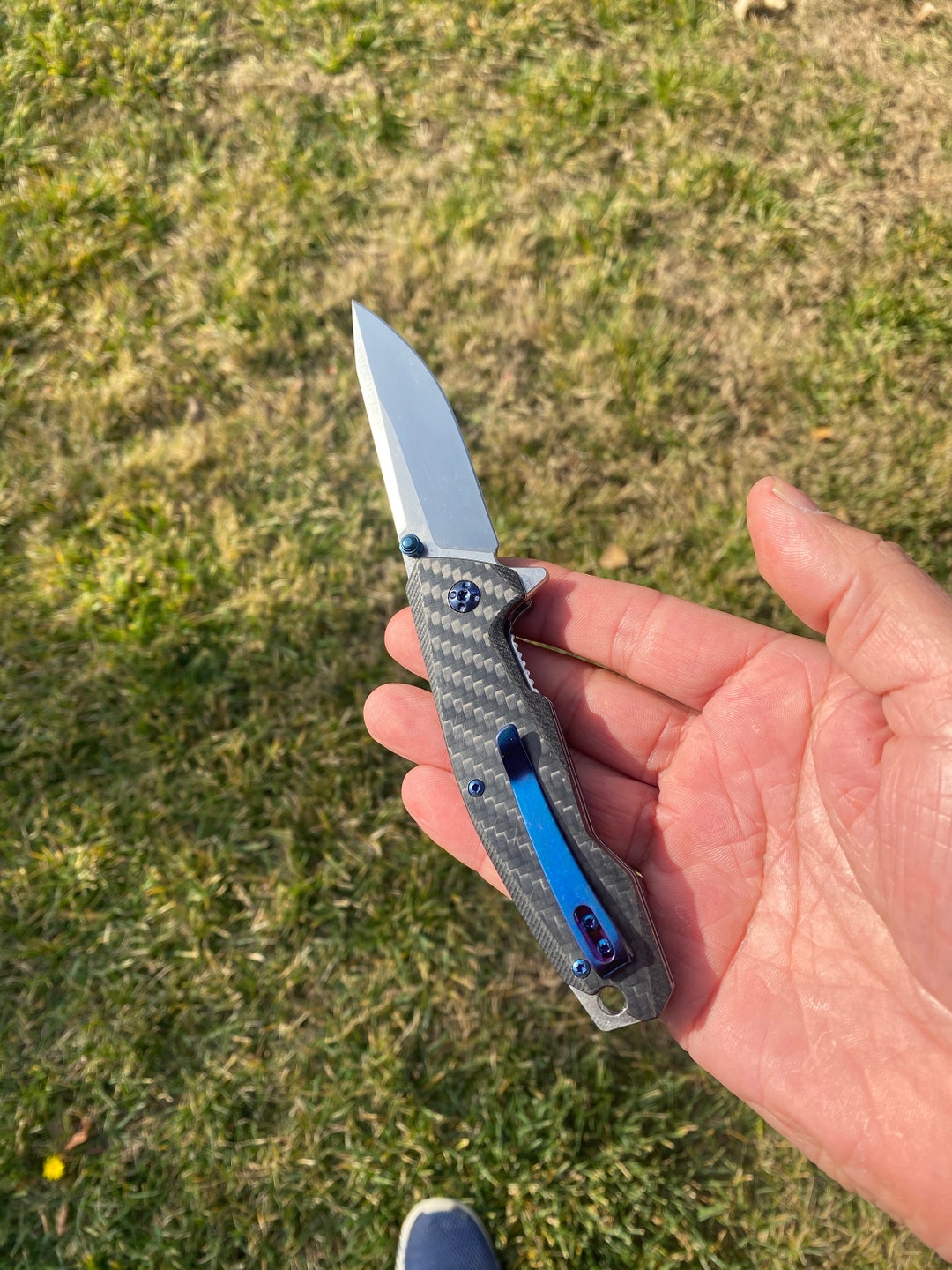 Custom Carbon Fiber Handle Knife Etsy