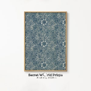 Vintage Textile Wall Art | Antique Painting Printable Wall Art | Modern Farmhouse Eclectic Art Print | William Morris Print Digital Download