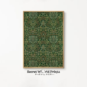 Textile Wall Art | Vintage Tapestry Digital PRINTABLE | Pattern Wall Art | Modern Farmhouse Wall Decor | Eclectic Art Print |William Morris