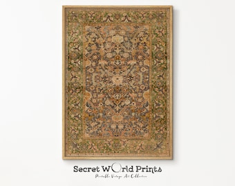 Vintage Rug Print | Antique Tapestry Wall Art (Digital Download)