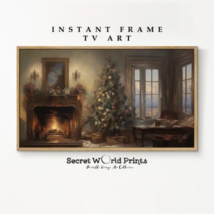 Samsung Frame TV Art | Christmas Painting TV Frame Download | Farmhouse Country Christmas Digital Download | FTV-21