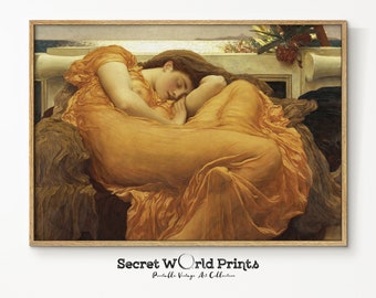Antique Woman Portrait Print | Lady in Yellow Dress (Digital Download)