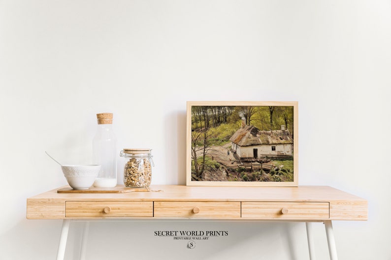 Vintage Farmhouse Wall Art Country Farm Oil Painting Etsy