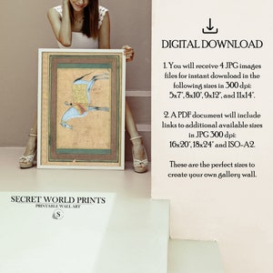 May include: A digital download of a printable art print featuring a traditional Indian painting of a horse in a light blue, white, and brown color scheme. The print is available in multiple sizes, including 5x7 inches, 8x10 inches, 9x12 inches, and 11x14 inches.