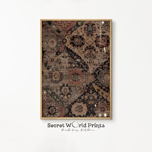 Damaged Old Rug Textile | Vintage Pattern Wall Art | Tapestry Art Print | Neutral Texture | Antique Textile Printable | DIGITAL DOWNLOAD