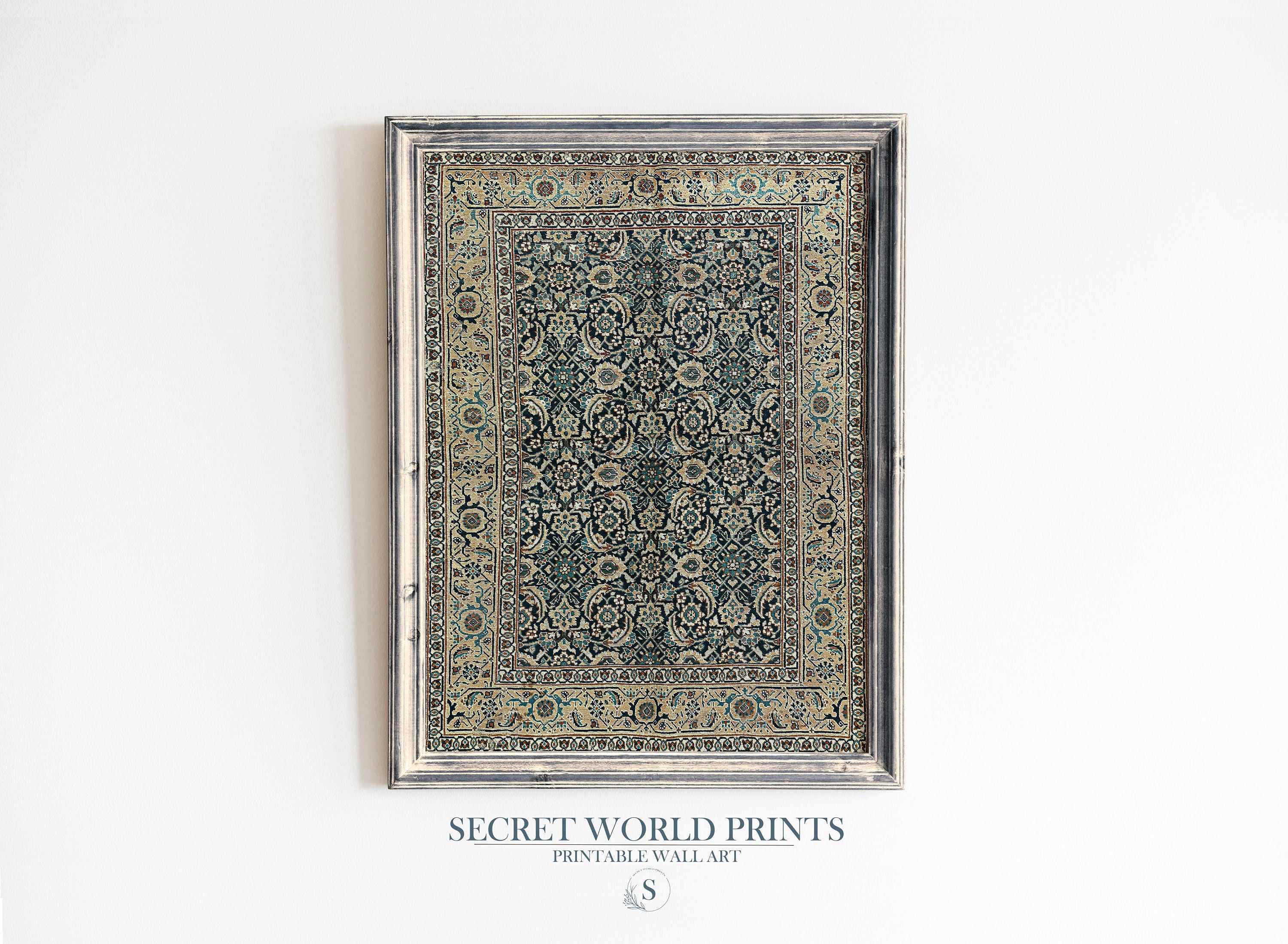 Rug Textile Pattern Wall Art Vintage Rug Printable Warm Etsy