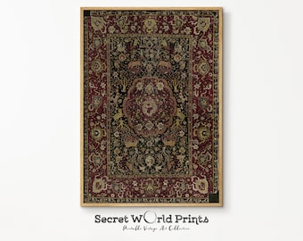 Vintage Perser Teppich Print | Antike Orientteppich Wandkunst (Digitaler Download)